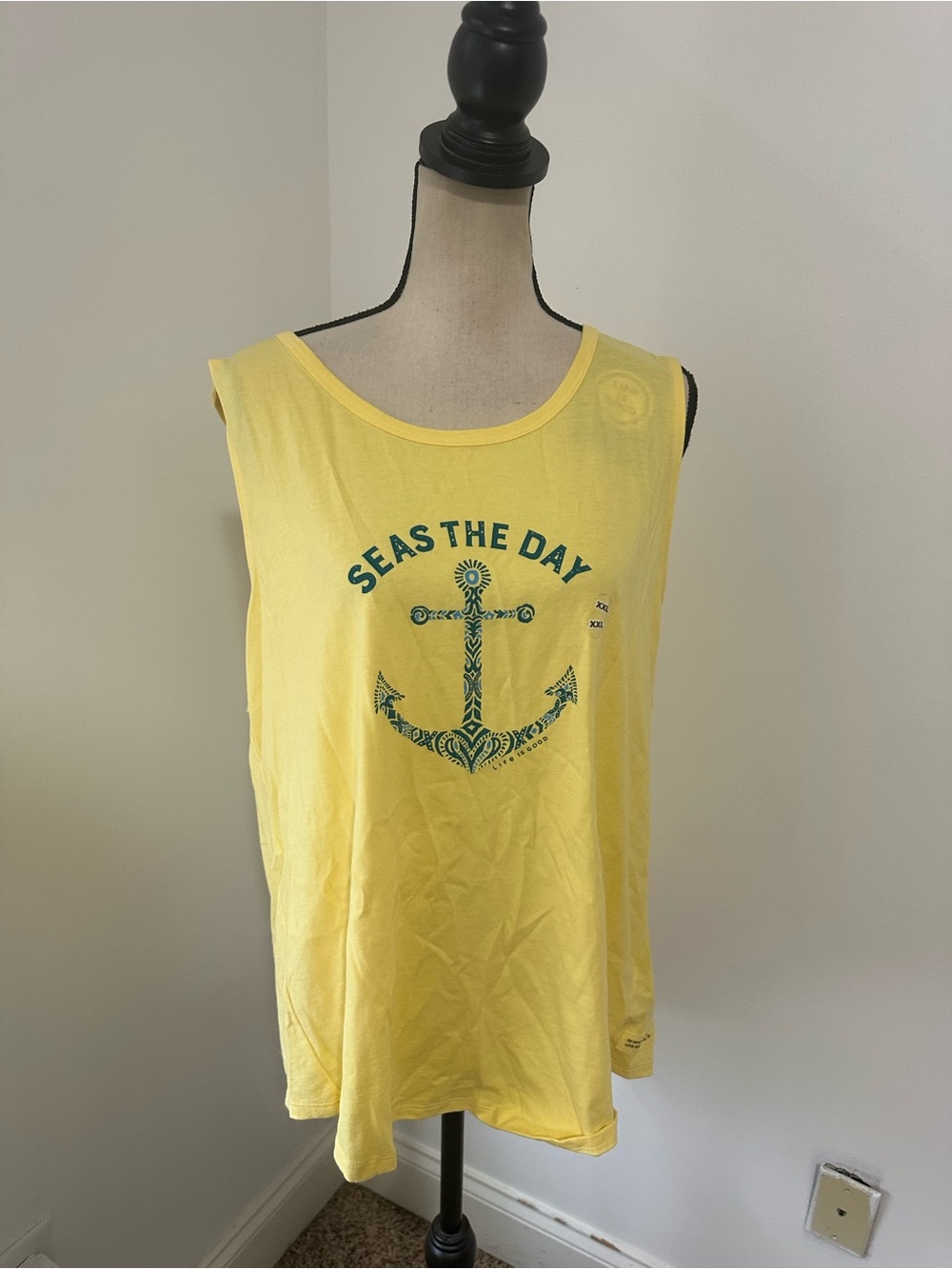 Life is Good 'Seas The Day' Anchor Tank Top